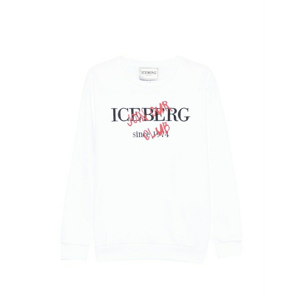 アイスバーグ メンズ パーカー・スウェットシャツ アウター Graphic print sweatshirt White｜asty