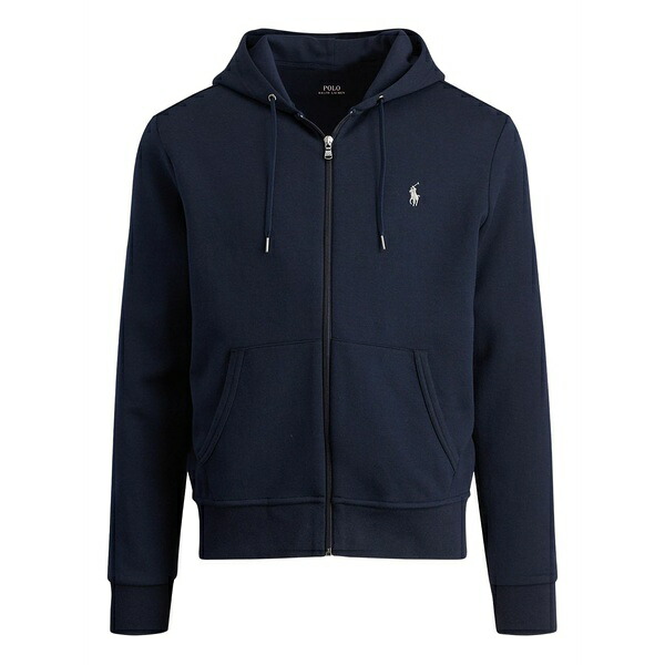 ラルフローレン メンズ パーカー・スウェットシャツ アウター Full-zip embroidered hoodie Blue メンズファッション-トップス-パーカー