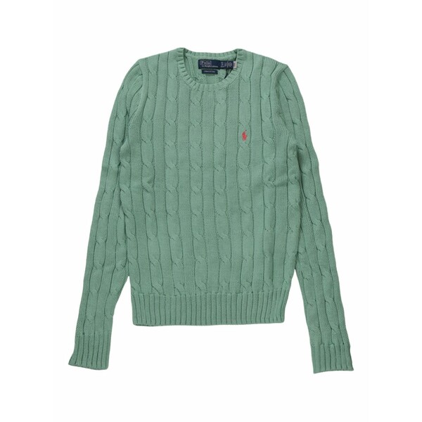 ラルフローレン レディース 編み物\u0026スウェーター アウター Cable-knit sweater Green