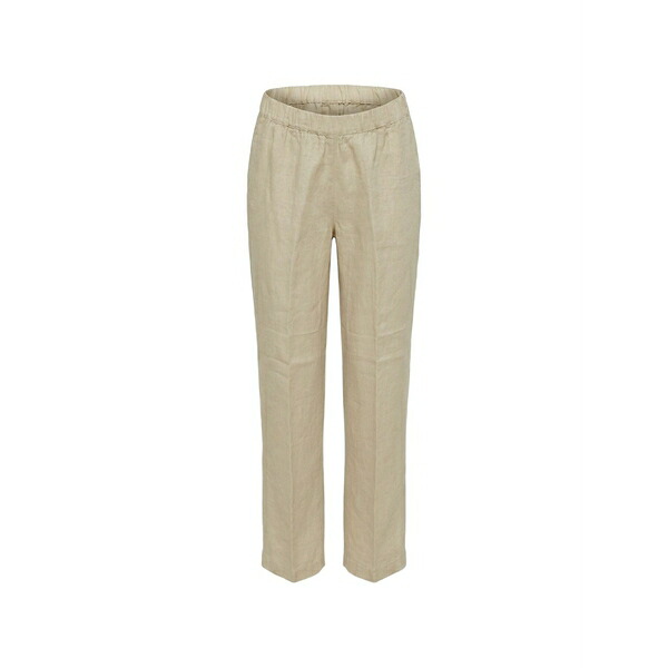 １２０％リノ レディース 心地好いズボン下 ボトムス Elasticated-waistband pressed-crease trousers Neutrals
