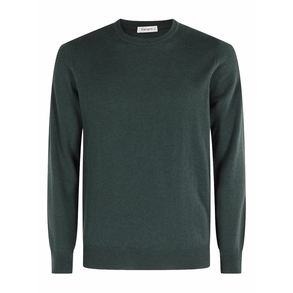 カングラ  メンズ 編み物\u0026プルオーバー アウター Round-neck cashmere sweater Green