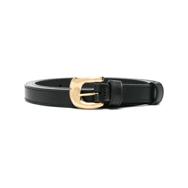 アルチュザラ レディース 胴締め 佩び物 Mini-buckle leather belt Black