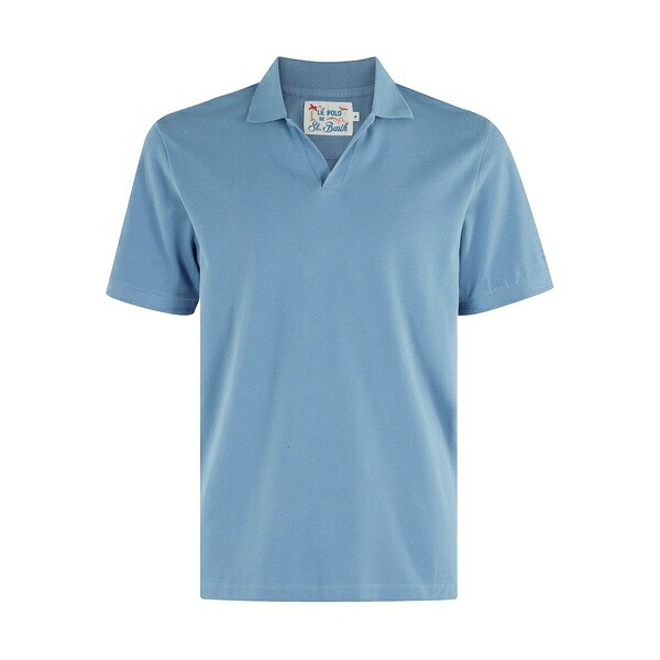 エムシーツーセイントバース メンズ スポーツシャツ トップス Cotton polo shirt Blue