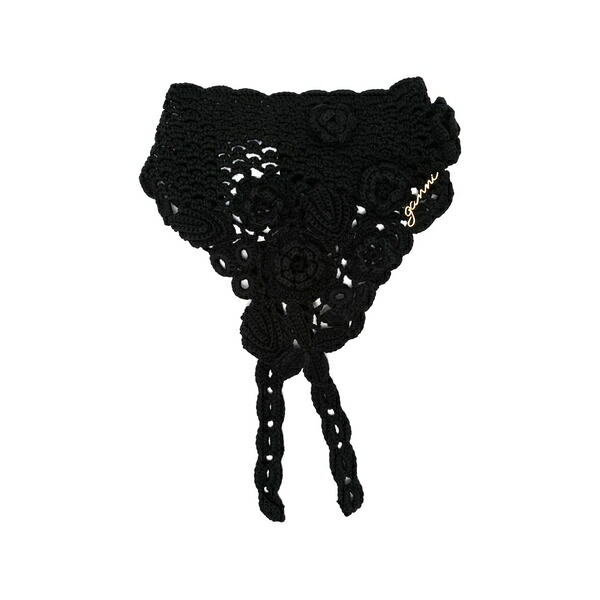 ガニー レディース ヘアアクセサリー アクセサリー Floral organic cotton hair accessory Black|asty