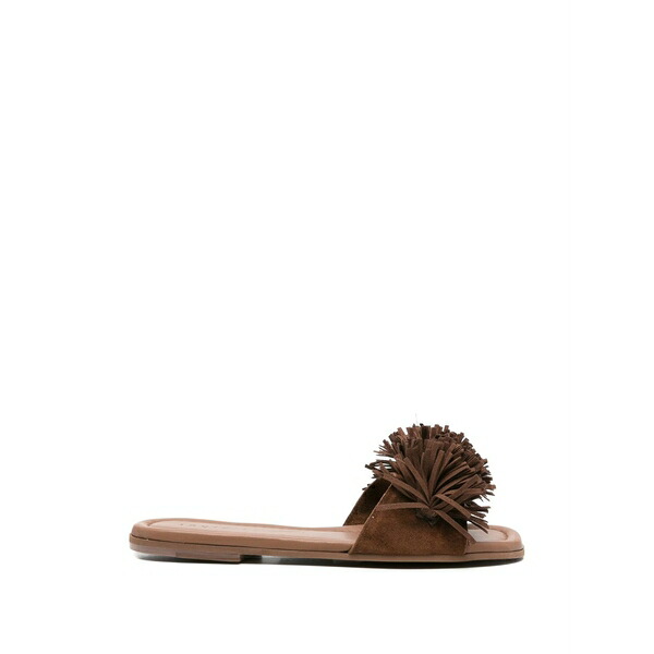 イヌイキー レディース サンダル シューズ Fringes flower suede sandals Brown｜asty