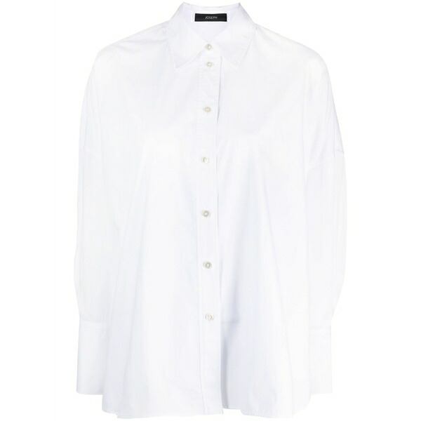 ジョセフ レディース シャツ トップス Side-slit poplin shirt White