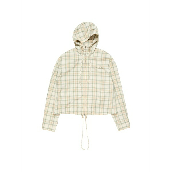アクネ ストゥディオズ レディース 上衣＆上衣 アウター Plaid hooded jacket Neutrals