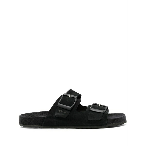 マネビ レディース サンダル シューズ Hamptons suede sandals Black|asty