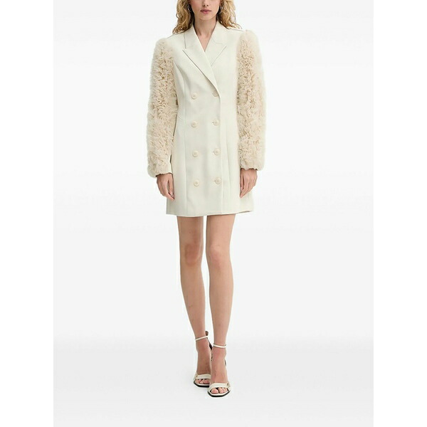 ブルンスバザー レディース 衣装 トップス Ruffled-sleeve double-breasted dress Neutrals