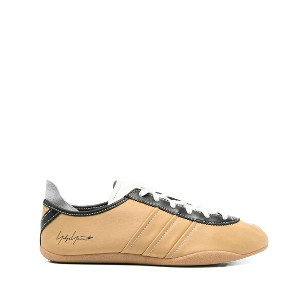 ワイスリー メンズ スニーカー シューズ Striped lace-up sneakers Neutrals｜asty