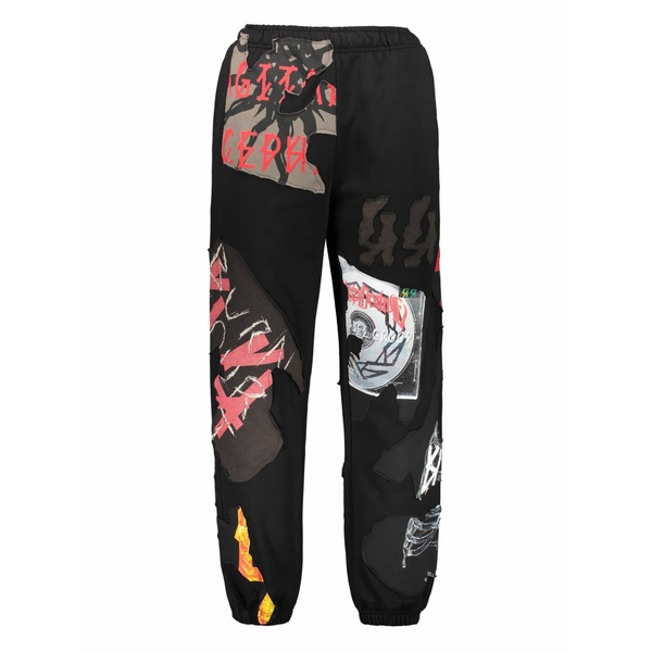 フォーティーフォー・レーベル・グループ メンズ カジュアルパンツ ボトムス Graphic-print track pants Black|asty