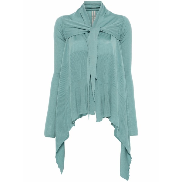 リックオウエンス レディース ジレー アウター Wrap cardigan Blue