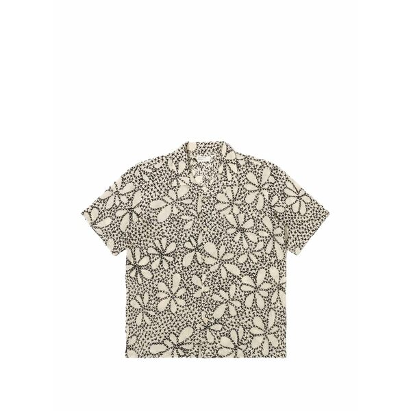 ユニバーサルワークス メンズ シャツ トップス Floral short-sleeve shirt Neutrals|asty