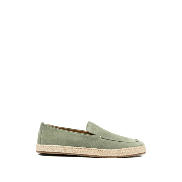 ヘンダーソン・ブラッコ メンズ スリッポン・ローファー シューズ Suede espadrille loafers Green