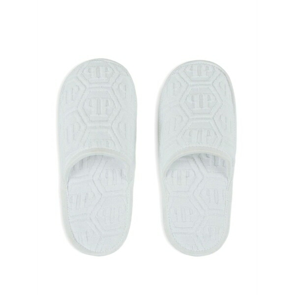 フィリップ飾り気のない メンズ サンダル シューズ Hexagon flat slippers White