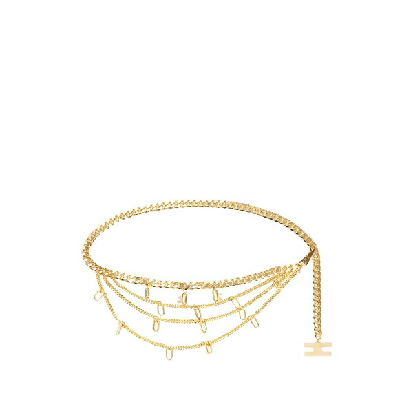 エリザベスフランキ レディース 三尺帯 付属物 Charm-details chain belt Gold