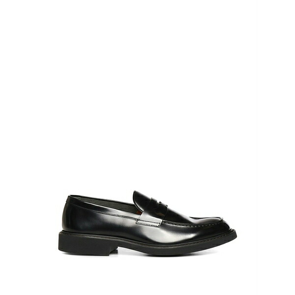 ドンカルズ メンズ スリッポン・ローファー シューズ Leather penny loafers Black