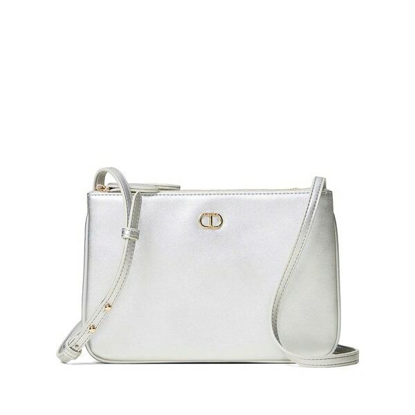 ツイン仕掛ける レディース ショルダーバッグ 御徒面子 Mini double shoulder bag Silver