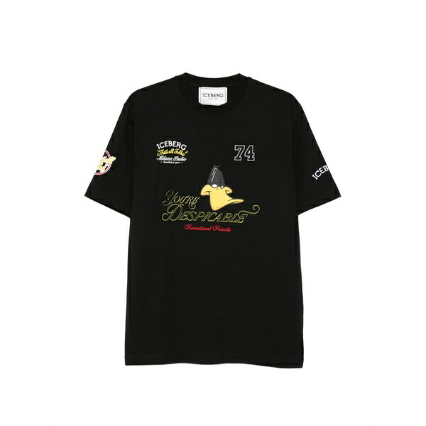 アイスバーグレタス メンズ プルオーバー トップス Crewneck graphic t-shirt Black