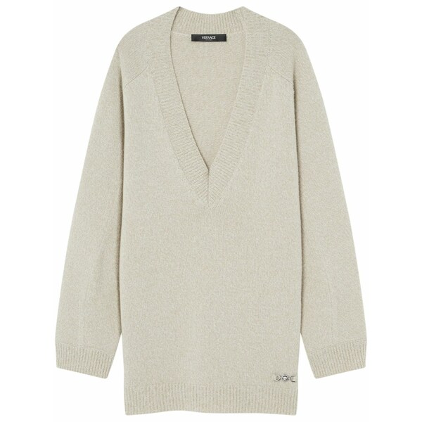 ヴェルサーチ レディース 編み物\u0026スウェーター アウター V-neck jumper  Neutrals