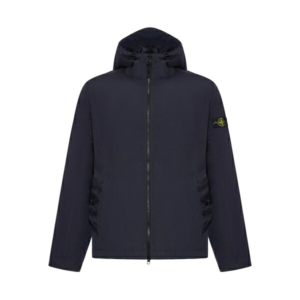 ストーンアイランド メンズ 上衣＆上衣 アウター Hooded zip jacket Blue メンズファッション-コート・ジャケット