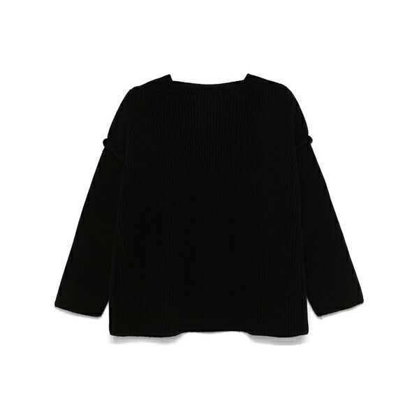 ジル・サンダー レディース 編み物\u0026プルオーバー アウター Raised-seam sweater Black