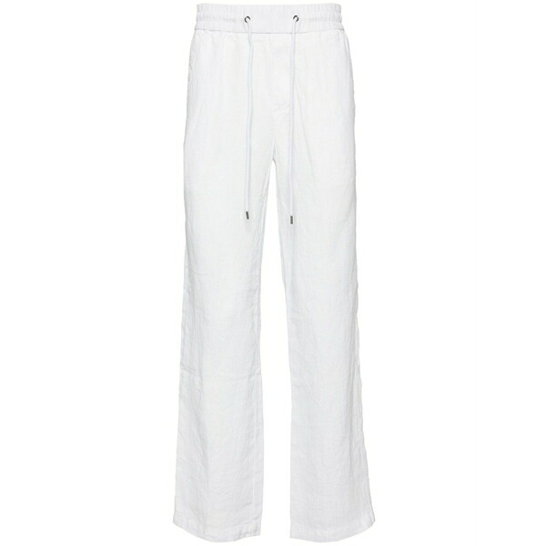 ジェームス がま口 メンズ 心地好いズボン下 ボトムス Linen trousers White