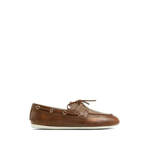 フォルテラ レディース スリッポン・ローファー シューズ Leather boat shoes Brown