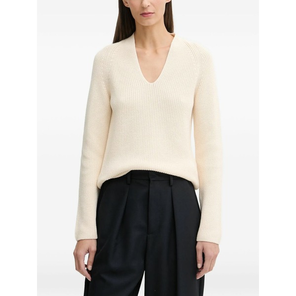 マルコポーロ レディース ニット\u0026セーター アウター V-neck sweater Neutrals