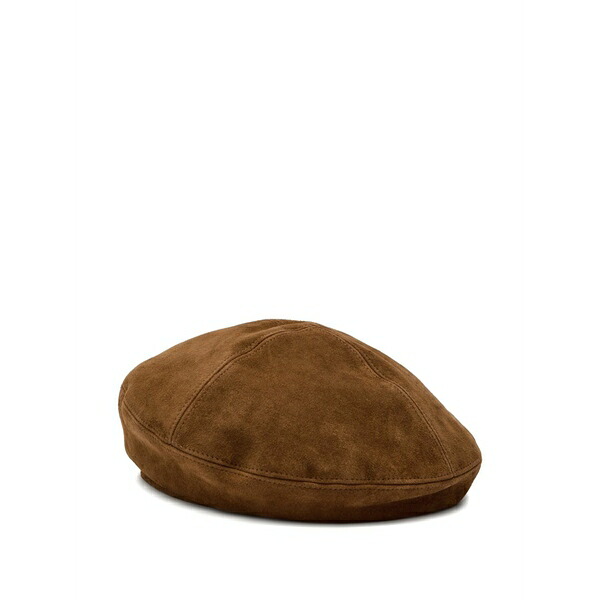 仕合わせオブ色合い レディース かぶり笠 添え物 Priya suede beret  Brown