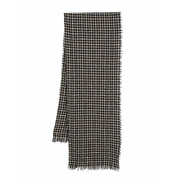 ファリエロ サルティ メンズ マフラー・ストール・スカーフ アクセサリー Checked scarf Black｜asty