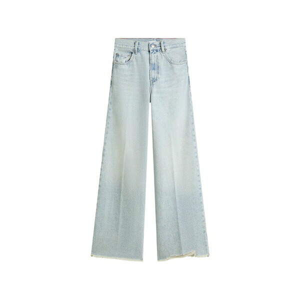 トミー ヒルフィガー レディース ジーンズズボン下 ボトムス 70s high-rise wide-leg jeans Blue