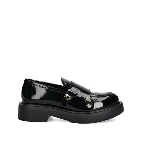 優しいこと モスキーノ レディース スリッポン・ローファー シューズ Heart-detail loafers Black