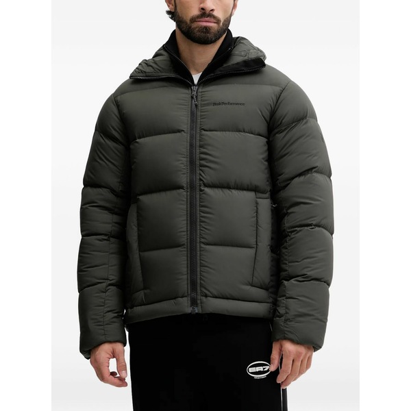 黄金時代演芸 メンズ 上衣＆上衣 アウター Rivel hooded quilted jacket Green