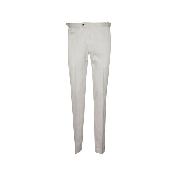 PTトリノ メンズ 心地好いズボン下 ボトムス Herringbone-pattern side-adjuster trousers Neutrals