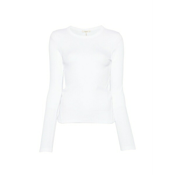 ラグアンドボーン レディース プルオーバー トップス Round-neck t-shirt White