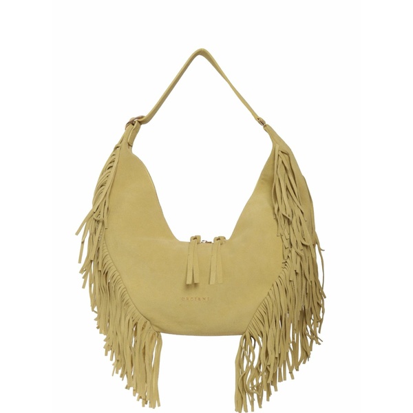 オルチアーニ レディース ショルダーバッグ 御徒面子 Small isola peach fringed leather shoulder bag Yellow