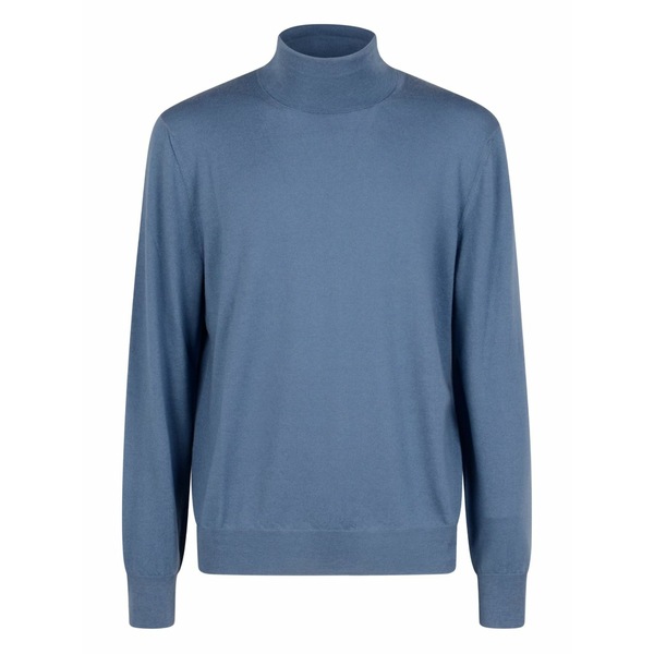 カナーリ メンズ 編み物\u0026プルオーバー アウター Roll-neck knitted sweater Blue
