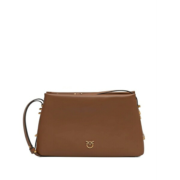 ピンコ レディース ショルダーバッグ バッグ Leather cross body bag Brown|asty
