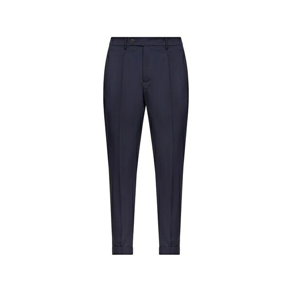 ディーフォーポイントゼロ メンズ カジュアルパンツ ボトムス Pleated trousers Blue|asty