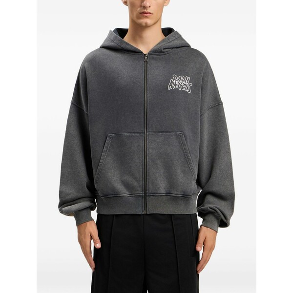 パーム・エンジェルス メンズ パーカー・スウェットシャツ アウター Graphic zipped hoody Grey｜asty