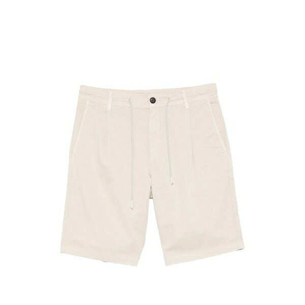イレブンティ メンズ 心地好いズボン下 ボトムス Drawstring pleated-front shorts Neutrals