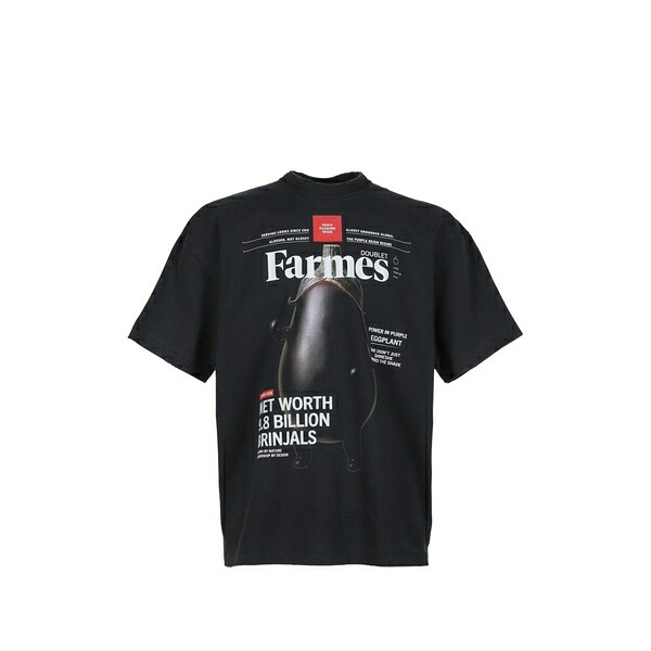 ダブレット メンズ Tシャツ トップス Farmes magazine cover t-shirt Black｜asty