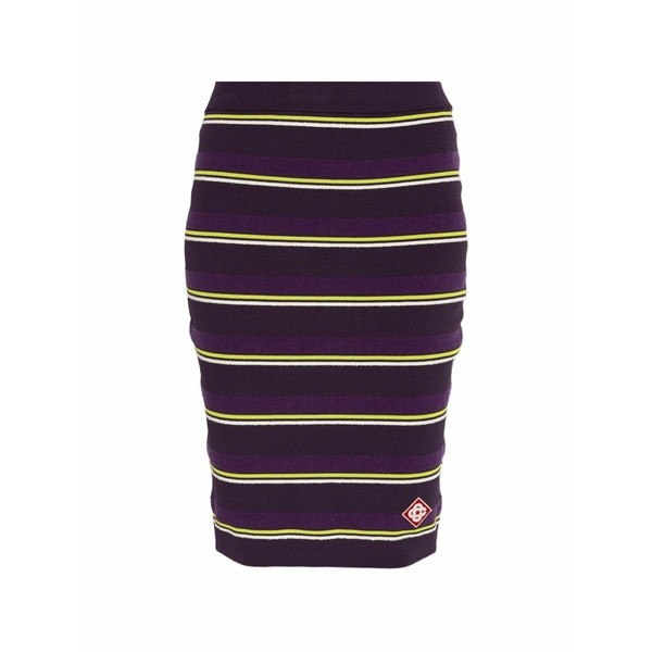 カサブランカ レディース スカート ボトムス Striped logo mini skirt Purple|asty