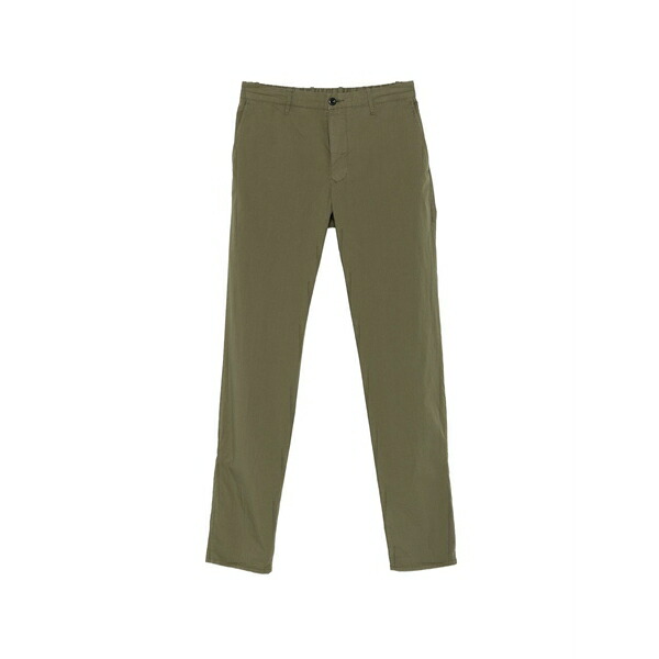 インコテックス メンズ 心地好いズボン下 ボトムス Slim-fit elasticated-waistband trousers Green