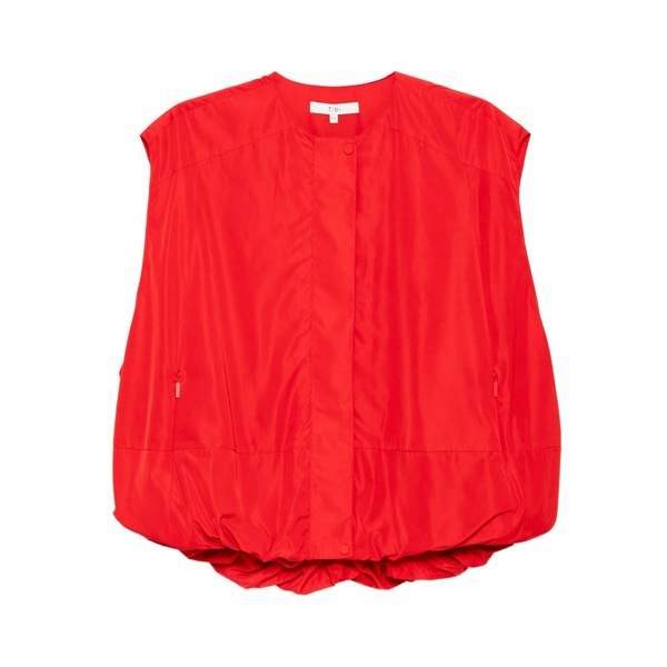 ティビ レディース 上衣＆上衣 アウター Sleeveless blousant vest Red