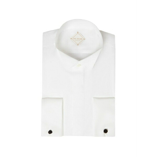 パルジレリ メンズ シャツ トップス Banded collar shirt White｜asty