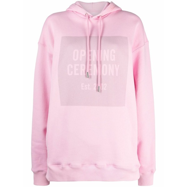 開会式 レディース パーカー・スウェットシャツ アウター Box logo hoodie Pink