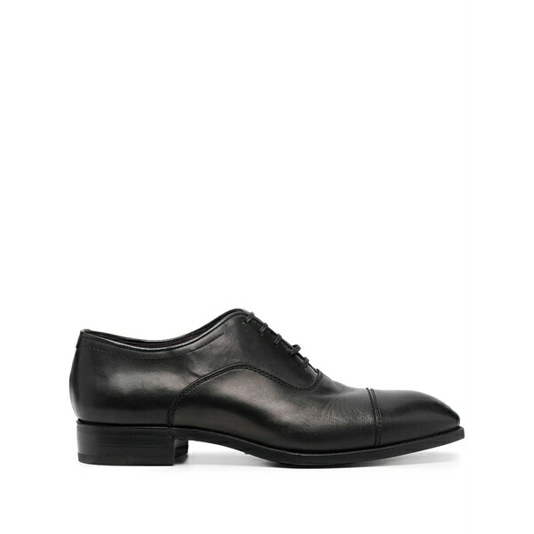 リドフォルト メンズ 御召しものシューズ シューズ Leather almond-toe oxford shoes Black