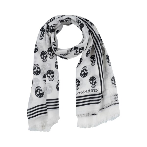 【貨物輸送無料】 マックイーン メンズ 消音装置・袈裟・えり巻き 添え物 Scarves White